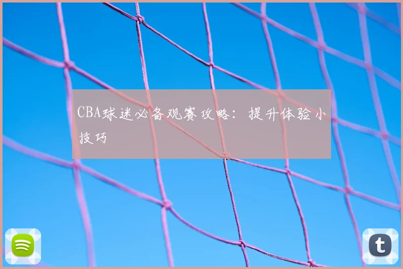 CBA球迷必备观赛攻略：提升体验小技巧